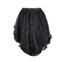 Saia assimétrica feminina com renda 3