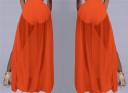 Saia longa feminina transparente com alta fenda Chiffon leve e fluido em poliéster Corte maxi solto com comprimento até aos tornozelos 4