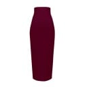 Saia longa justa para senhora com cintura alta Corte ajustado com fecho e fenda nas costas Material elástico de nylon e spandex 13
