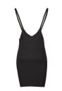 Saia mini justa feminina com alças nos ombros Saia justa com riscas e cintura alta com decote em V em poliéster 1