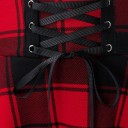 Saia xadrez feminina com atilhos 1