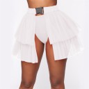 Saias em camadas para senhora com cinto 2