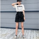 Saias mini femininas com bolsos e cinto 4