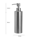 Saippua-annostelija 350 ml 15 x 5,5 cm Harmaa ruostumattomasta teräksestä valmistettu annostelija teräspumpulla Ihanteellinen kylpyhuoneeseen 5