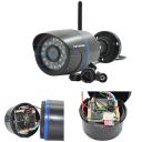 Säkerhets-WiFi-kamera 1080P med rörelsedetektering 3,6–6 mm objektiv ABS svart utomhusövervakning IR 15–20 m TF-kort och NVR 4
