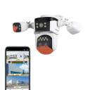 Säkerhets-WiFi-kamera 10K 4 objektiv 10× optisk zoom IR + LED nattseende plast vit för utomhusövervakning 2