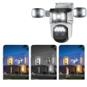 Säkerhets-WiFi-kamera 10K 4 objektiv 10× optisk zoom IR + LED nattseende plast vit för utomhusövervakning 3