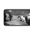 Säkerhets-WiFi-kamera 3 MP 110° synfält 2,8 mm objektiv H.264 H.265 plast vit för inomhusövervakning av hemmet 3