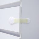 Säkerhetslås för lådor och skåp mot öppning av barn Set med 10 st Flexibelt nylonband med ändpluggar av plast ABS 22 x 5 cm 2