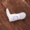Säkerhetslås för skåp och dörrar mot öppning av barn Hörnlås med självhäftande fäste utan borrning Vit ABS-plast 6,8 x 3,5 cm 5
