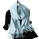 Șal pentru femei 33x180 cm Șal moale uni cu capete franjurate Accesoriu ușor și călduros din poliester Șal elegant pentru toamnă și iarnă 52