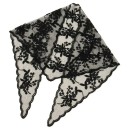Șal romantic din dantelă 130 x 45 cm Șal triangular pentru cap și gât Tiara florală pentru păr Accesoriu ușor și pliabil Patru anotimpuri 14