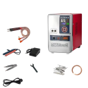 Saldatrice a punti 811H 2in1 con misurazione della resistenza 42 kW max 0,45 mm 34 x 24 x 20 cm pedale argento-rosso per saldare batterie e nastri di nichel 2