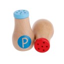 Salière et poivrière en bois pour enfants 2