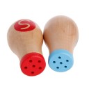 Salière et poivrière en bois pour enfants 3