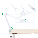 Salonní LED lampa 18 W se 117 diodami a 4 stupni jasu s ramenem 40 a 40 cm kovová otočná s upínací svorkou ke stolu na řasy a obočí 4