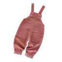 Salopetă din denim pentru copii cu pantaloni lungi și buzunare cu bretele cu nasturi Îmbrăcăminte unisex pentru bebeluși și copii mici Jeans stilate pentru băieți și fete 2