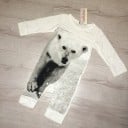 Salopetă pentru bebeluși cu imprimeu 3D cu urs polar 2