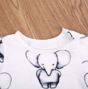 Salopetă pentru bebeluși cu imprimeu de elefanți 3