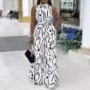 Salopette blanche pour femme avec ceinture 2