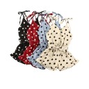 Salopette courte pour fille à pois 1