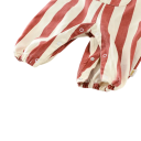Salopette en coton pour enfant sans manches avec ours Rouge à rayures beiges Salopette pour bébé avec poche et boutons aux épaules pour filles et garçons 6