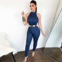 Salopette en jean pour femme A2915 2