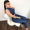 Salopette en jean pour femme A2915 3
