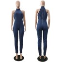 Salopette en jean pour femme A2915 4