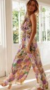 Salopette fleurie pour femmes avec volants A2049 3