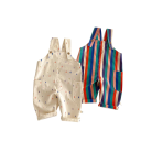 Salopette unisexe pour enfants à pois de printemps avec poches Salopette en coton beige à boutons Salopette en coton et polyester pour garçons et filles 4