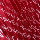 Salsa plissada feminina com letras 2