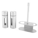 Salt and Pepper Shaker Set in Stand 4