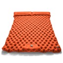 Saltea gonflabilă pentru 2 persoane cu pompă încorporată 200 × 120 × 5 cm nylon perna integrată 17 cm ușoară 1,2 kg pentru camping 6