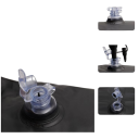 Saltea gonflabilă pentru mașină 128 x 77 x 12 cm Neagră PVC + strat de fleece Pompare manuală Cu suporturi pentru cap Protector și pompă Set de călătorie 4