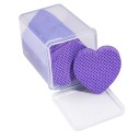 Salviette in cotone a forma di cuore per rimuovere lo smalto Oltre smalto Strumento per pulire lo smalto senza pelucchi 200 pz 7
