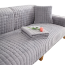 Sametöverdrag för soffa halkfritt 110 x 110 cm flanell och plysch rutigt quiltat överdrag för soffor och soffor i vardagsrummet 5
