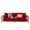 Sametový potah na pohovku Kostkovaný plyšový 110 x 240 cm Protiskluzový flanelový pratelný v pračke Na sedačku do obývacej izby 38