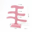 Sametständer für Ohrringe baumförmig 23,5 × 22,5 cm rosa Samt Schmuckständer mehrstöckiger Ohrringhalter 2