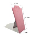 Sametstativ för halsband 22,5 × 12,5 × 8,5 cm rosa sammet presentationsställ för smycken borddisplay för kedjor 2