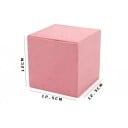 Samettinen korurasia 12 × 12 × 12 cm samettinen säilytysboksi vaaleanpunainen kompakti järjestäjä sormuksille korvakoruille ja pienille koruille 2
