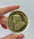 Samlarmynt 1974 Krugerrand replika 4 cm förgylld minnesmynt dekorativt samlarobjekt numismatiskt present 2