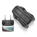 Sammenfoldelig drone E99 med dual kamera 4K HD fotografering Fjernbetjening med telefonholder Optisk positionering Plast ABS Sort Til luftfotografi 3