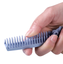 Sammenklappelig bærbar kam 9 + 9 x 1,5 cm Antistatisk sammenklappelig hårkam Enkelt- og dobbelt-rads tænder Massage styling kam 1