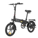 Sammenklappelig elcykel til voksne 250W 36V 7,5Ah To sæder 16&quot; dæk Rækkevidde 40 km Frontkurv By-elcykel Maks. 25 km/t 2