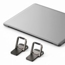 Sammenklappelig laptopstativ 2 stk justerbare vippeben til laptop bærbar holder for bedre luftstrøm universel 3