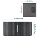 Sammenklappelig solpanel 50 W med USB-C og USB udgang 41,8 x 20,7 cm udfoldet Bærbar oplader med ophængsøjer Grå Til camping og rejser 3