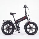 Sammenklappeligt el-cykel RANDRIDE YX20M-2 Motor 1000 W Batteri 48 V 17 Ah Fat bike 20 x 4 tommer Fuld affjedret Sort-rød Til terræn og by 2