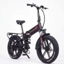 Sammenklappeligt el-cykel RANDRIDE YX20M-2 Motor 1000 W Batteri 48 V 17 Ah Fat bike 20 x 4 tommer Fuld affjedret Sort-rød Til terræn og by 3