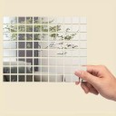 Samolepící zrcadlové mozaikové dlaždice 10 x 10 mm sklo 100 ks dekorativní mini obklady DIY dekorace stěny nábytek 2